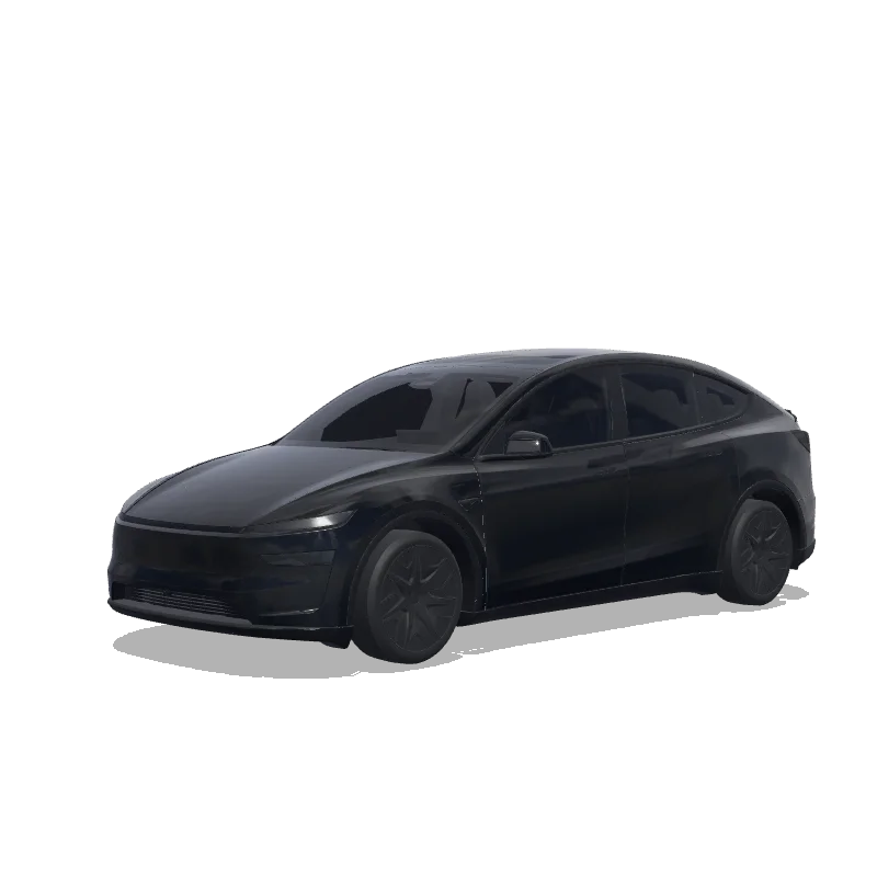 Tesla Model Y L with a Black wrap, 3D preview