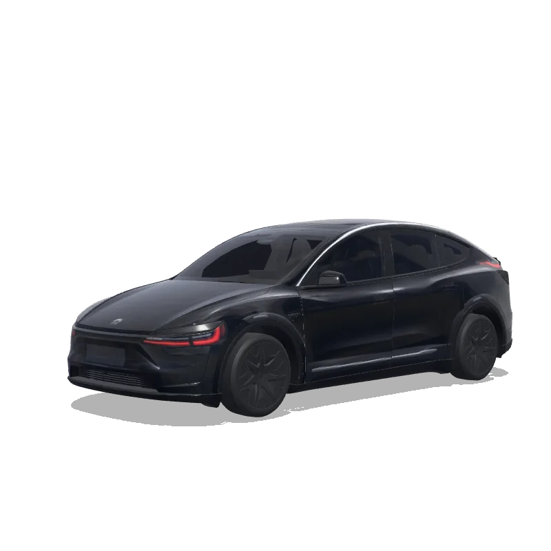 Tesla Model Y L with a Black wrap, 3D preview