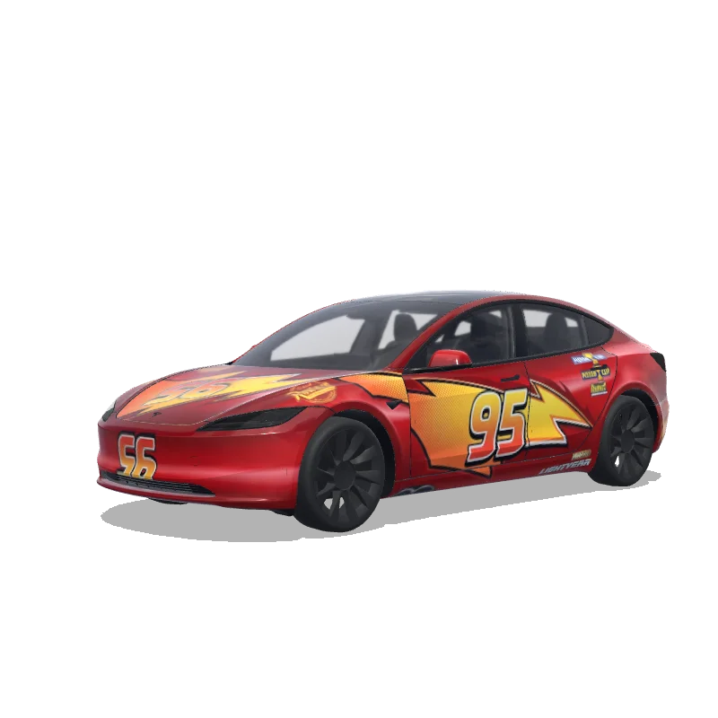 Tesla Model 3 (2024+) with a comme le film cars wrap, 3D preview