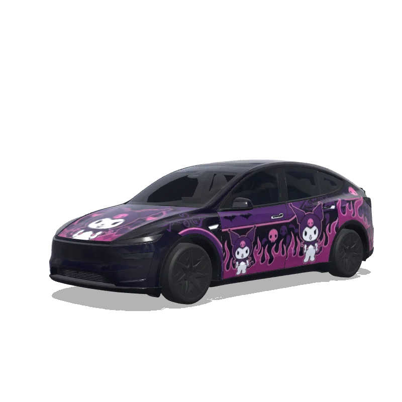 Tesla Model Y L with a Kuromi wrap, 3D preview