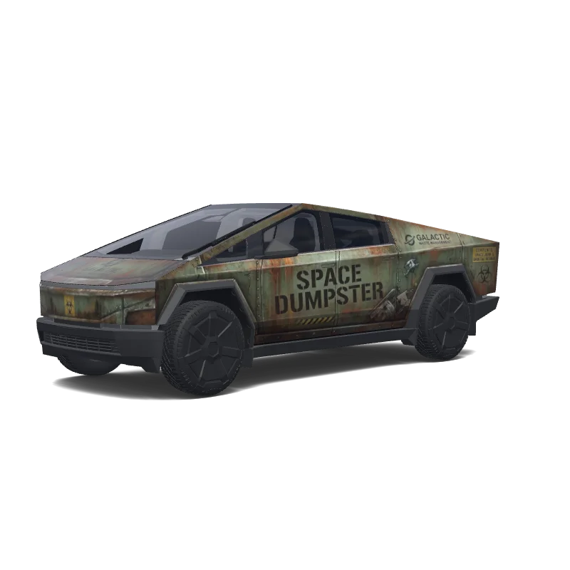 Tesla Cybertruck wrap, 3D preview