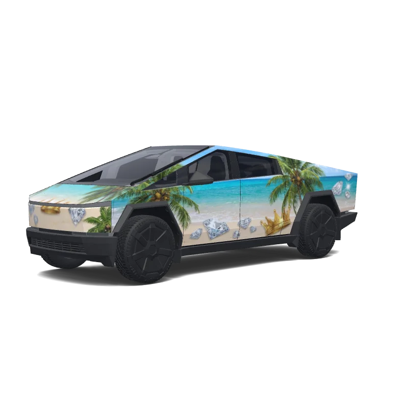 Tesla Cybertruck wrap, 3D preview