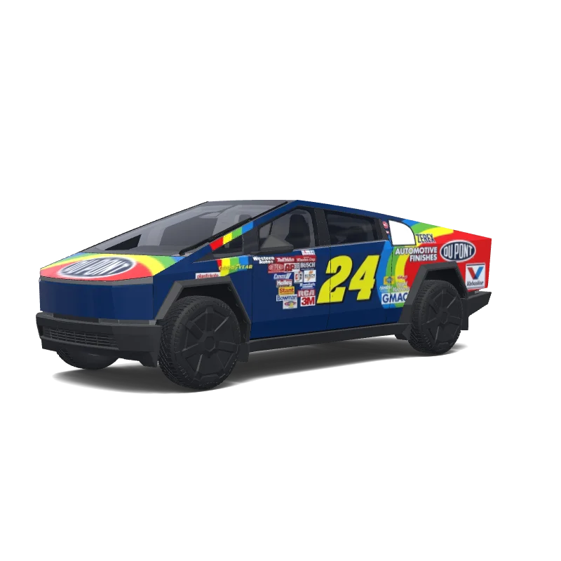 Tesla Cybertruck wrap, 3D preview