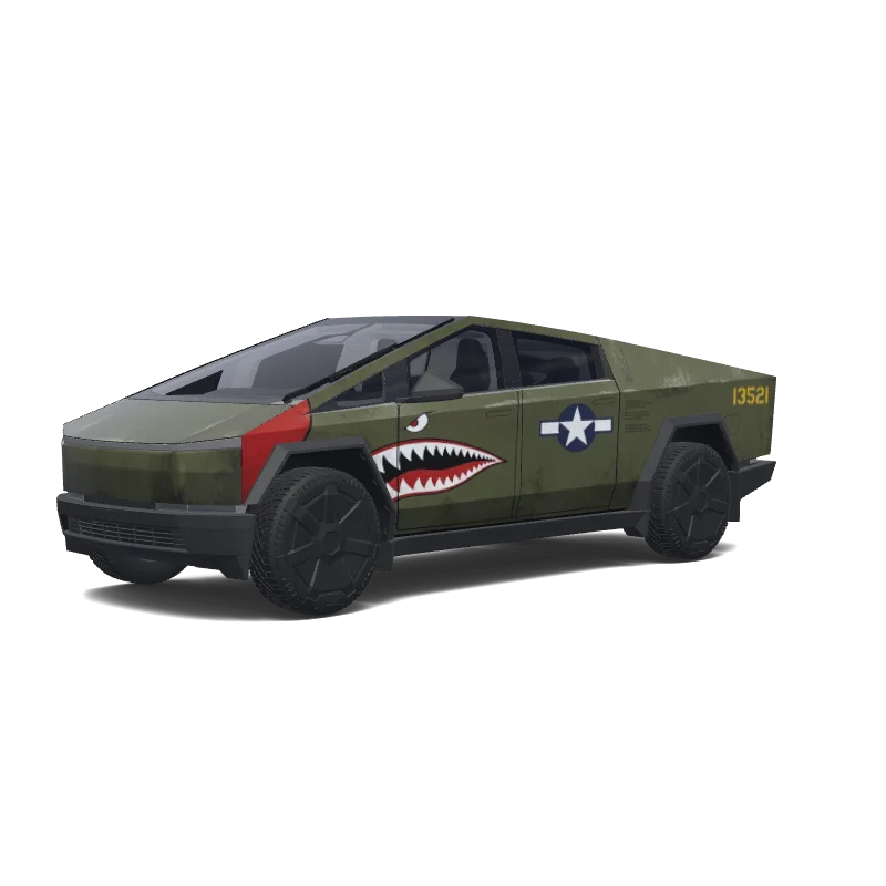 Tesla Cybertruck wrap, 3D preview