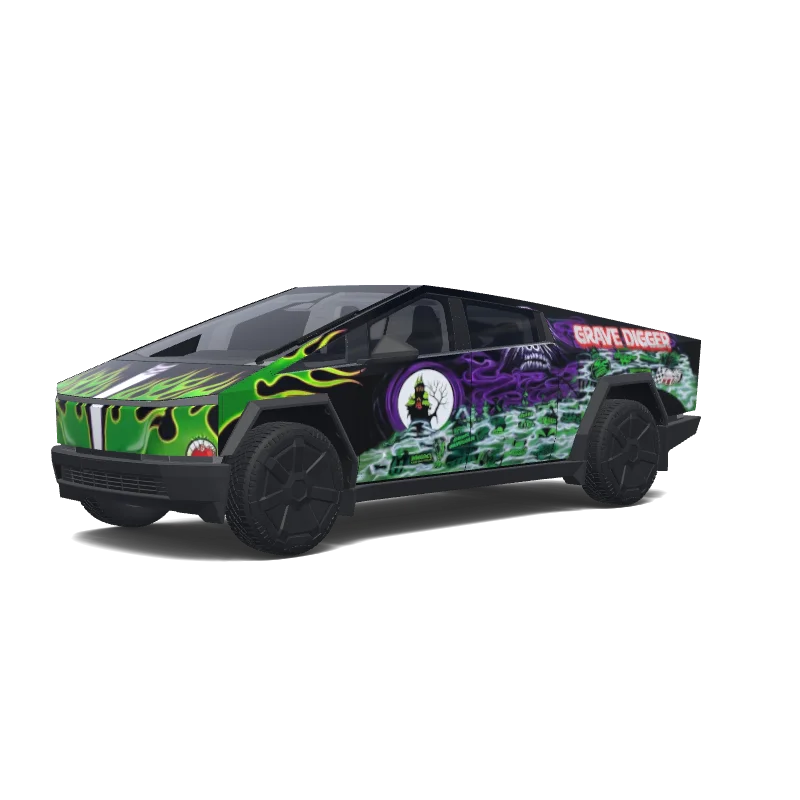 Tesla Cybertruck wrap, 3D preview