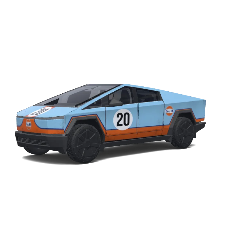 Tesla Cybertruck wrap, 3D preview