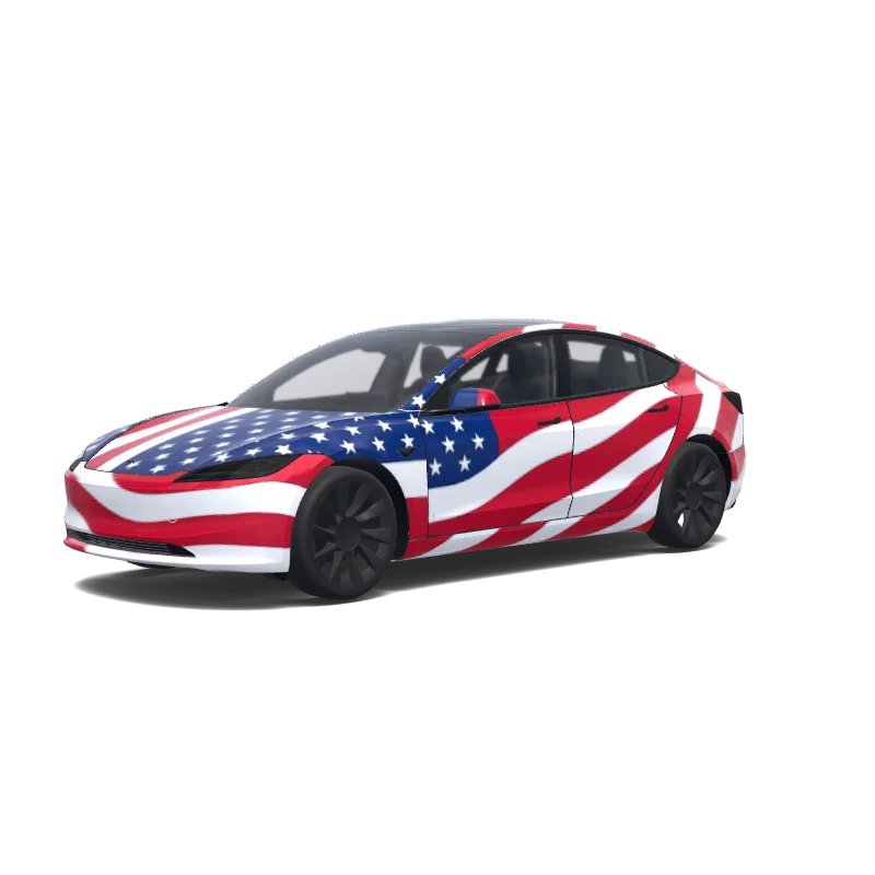 Tesla Model 3 (2024+) wrap, 3D preview
