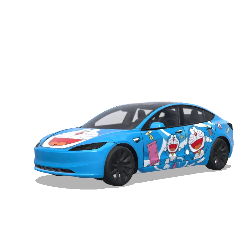 Tesla Model 3 (2024+) wrap, 3D preview