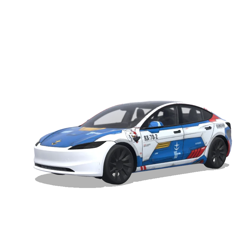 Tesla Model 3 (2024+) wrap, 3D preview
