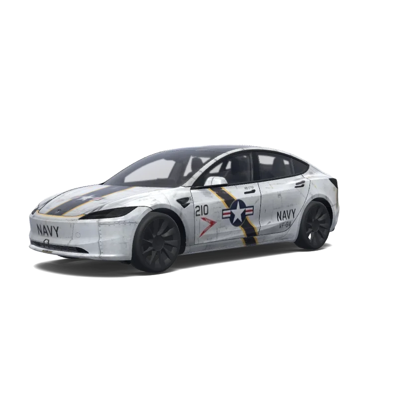 Tesla Model 3 (2024+) wrap, 3D preview