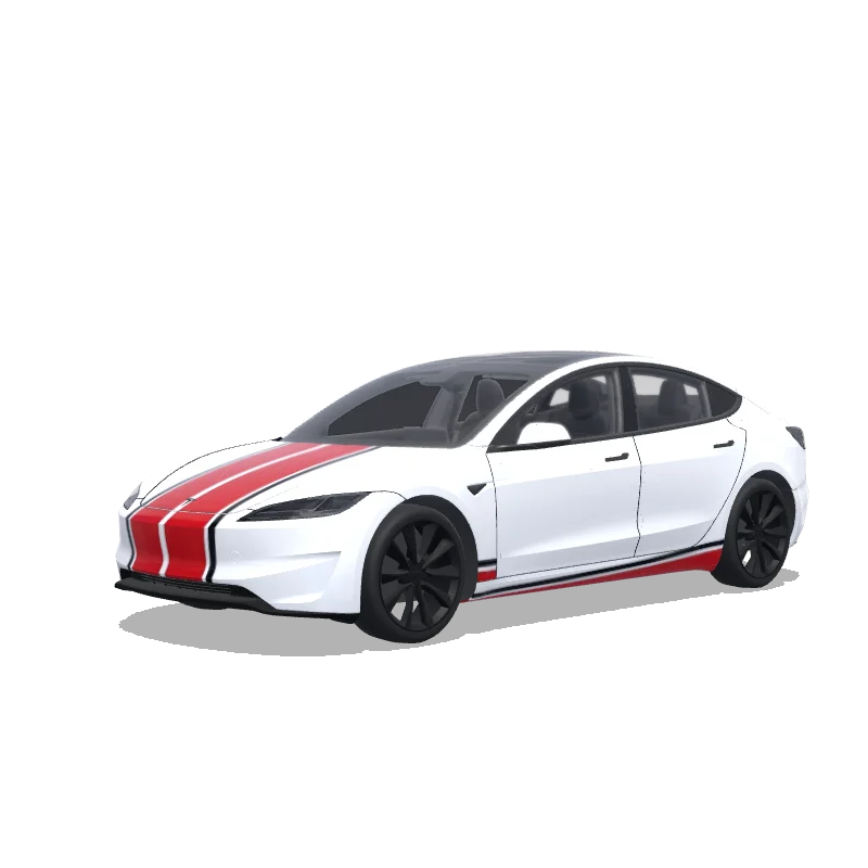 Tesla Model 3 (2024+) wrap, 3D preview