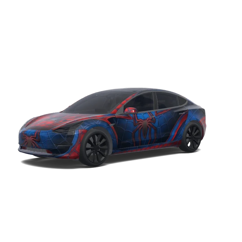 Tesla Model 3 wrap, 3D preview