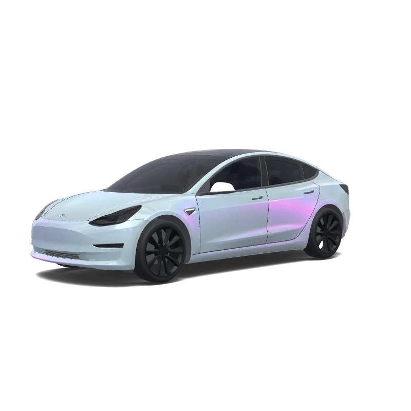Tesla Model 3 wrap, 3D preview