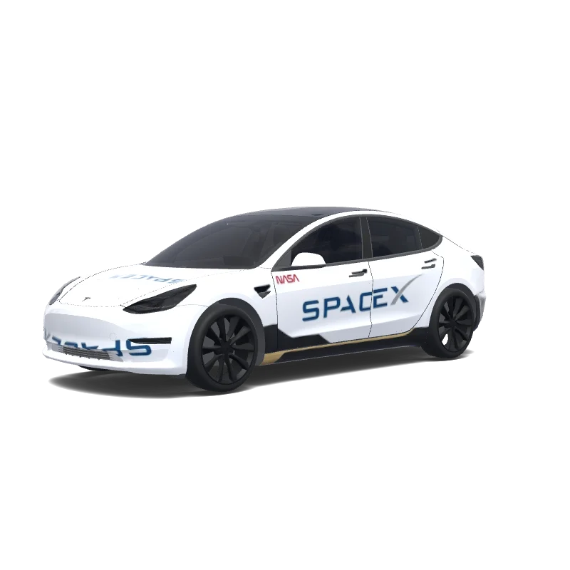 Tesla Model 3 wrap, 3D preview