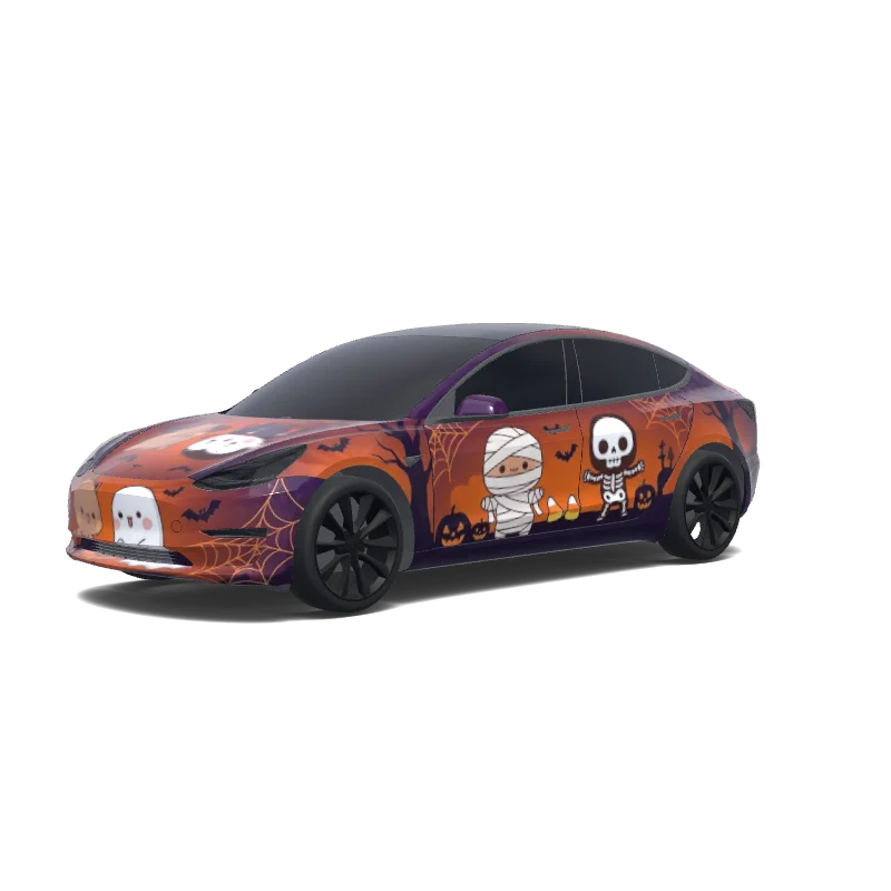Tesla Model 3 wrap, 3D preview