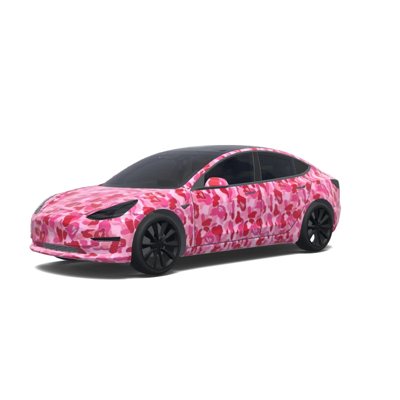 Tesla Model 3 wrap, 3D preview
