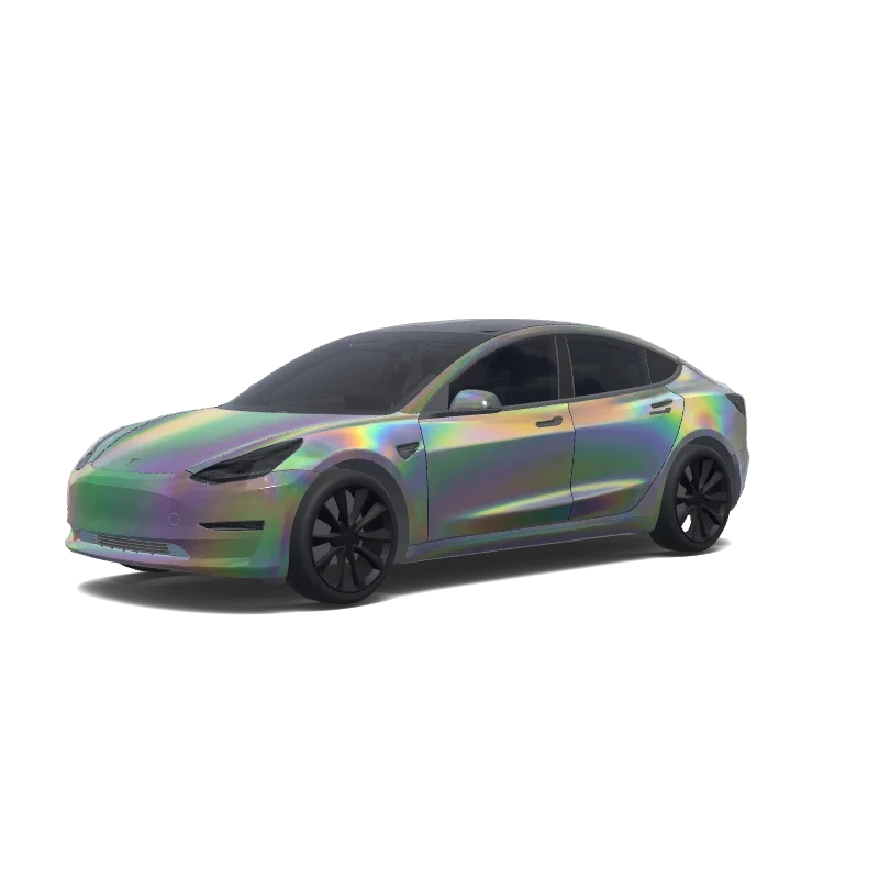 Tesla Model 3 wrap, 3D preview