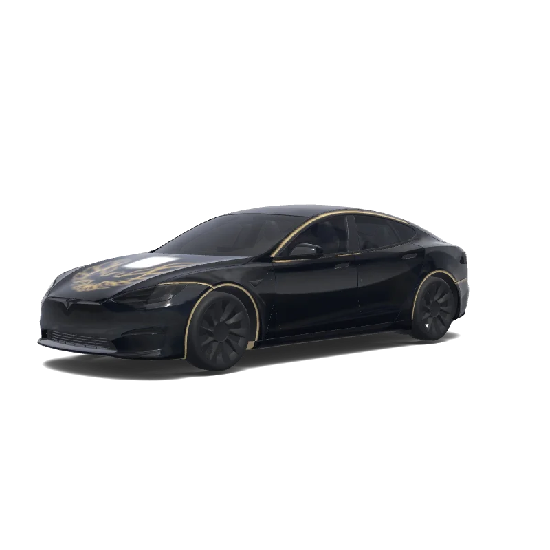 Tesla Model S wrap, 3D preview