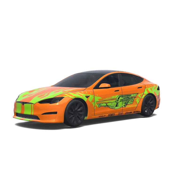 Tesla Model S wrap, 3D preview