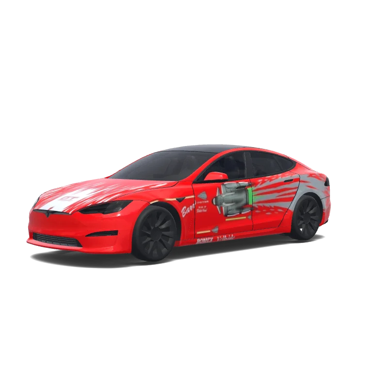 Tesla Model S wrap, 3D preview