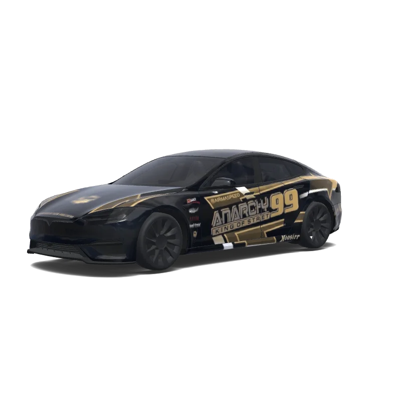 Tesla Model S with a 模仿這台車的塗裝 wrap, 3D preview