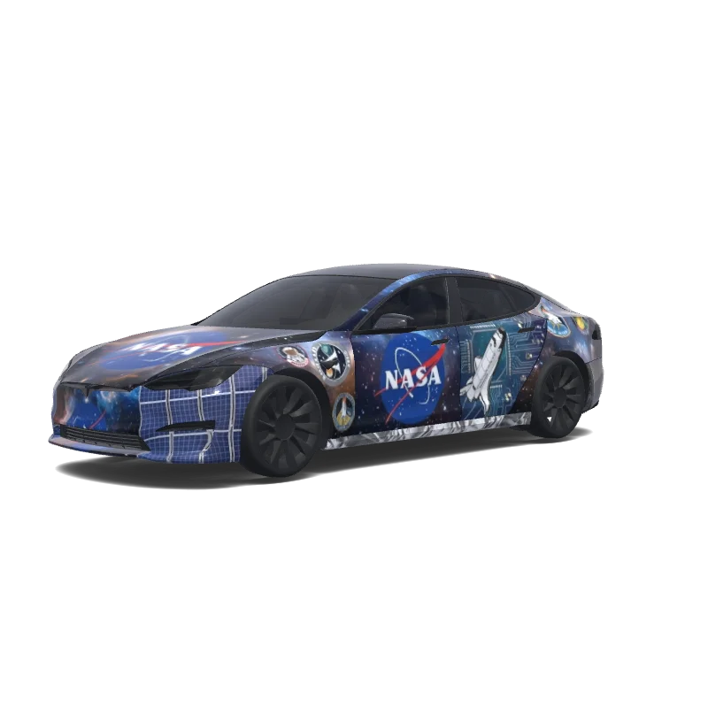 Tesla Model S wrap, 3D preview