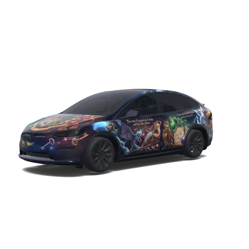 Tesla Model X wrap, 3D preview