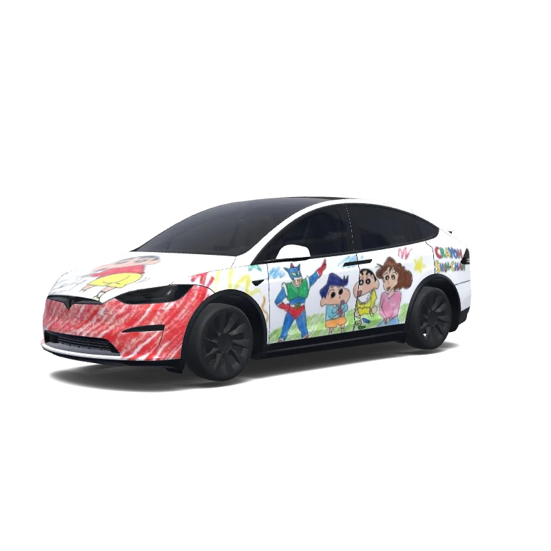 Tesla Model X wrap, 3D preview