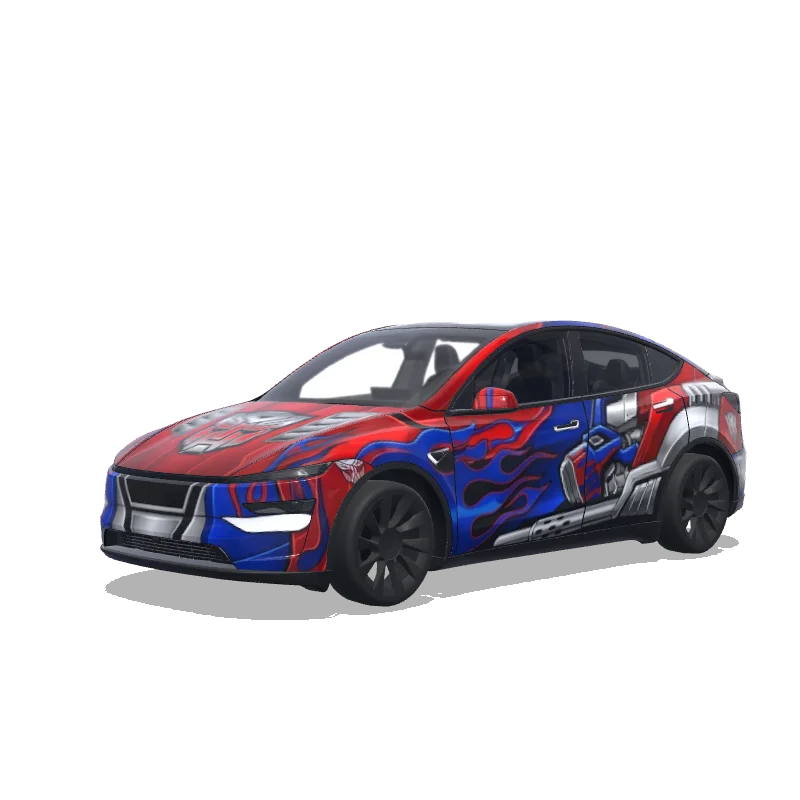 Tesla Model Y (2025+) wrap, 3D preview