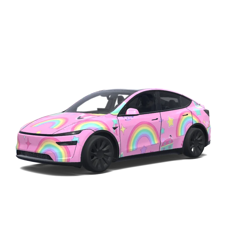 Tesla Model Y (2025+) wrap, 3D preview