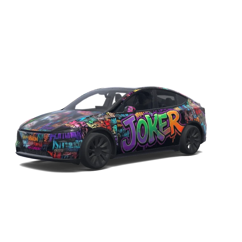 Tesla Model Y (2025+) wrap, 3D preview