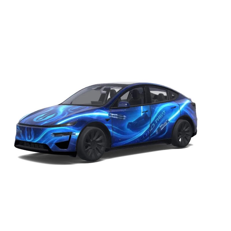 Tesla Model Y (2025+) wrap, 3D preview