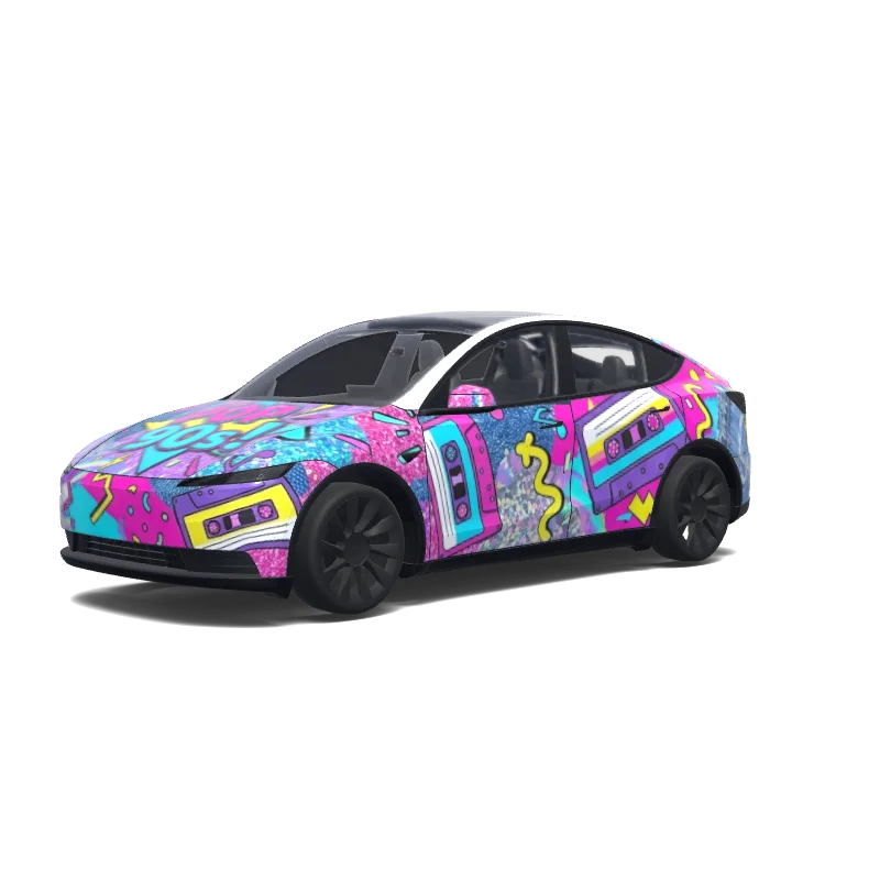 Tesla Model Y (2025+) wrap, 3D preview