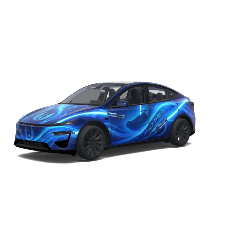 Tesla Model Y (2025+) wrap, 3D preview