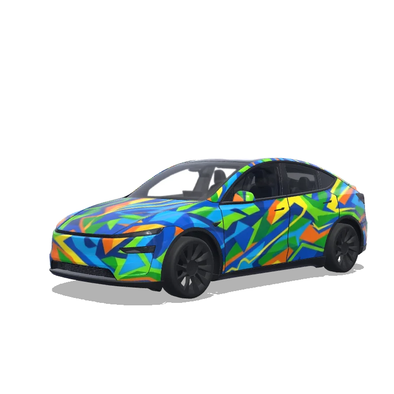 Tesla Model Y (2025+) wrap, 3D preview