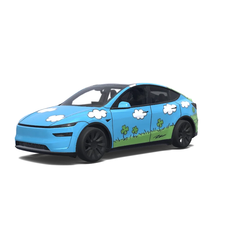 Tesla Model Y (2025+) wrap, 3D preview