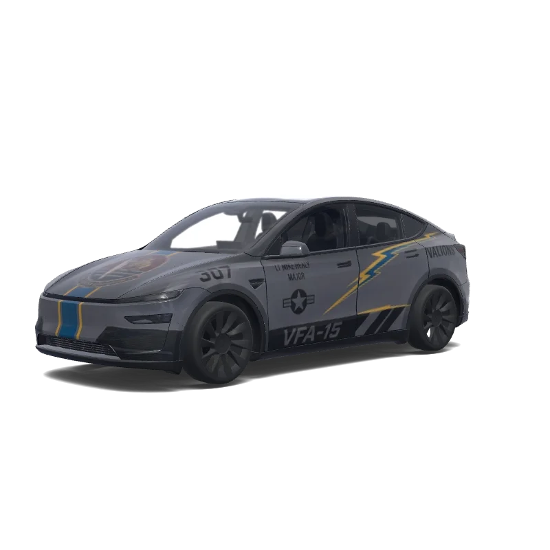 Tesla Model Y (2025+) wrap, 3D preview