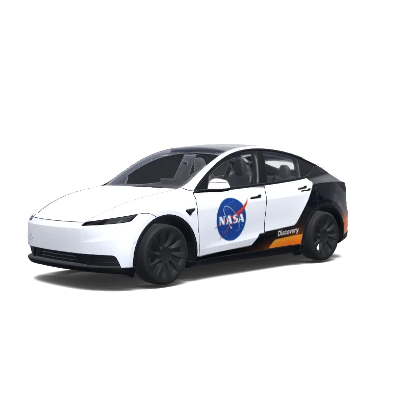 Tesla Model Y (2025+) wrap, 3D preview