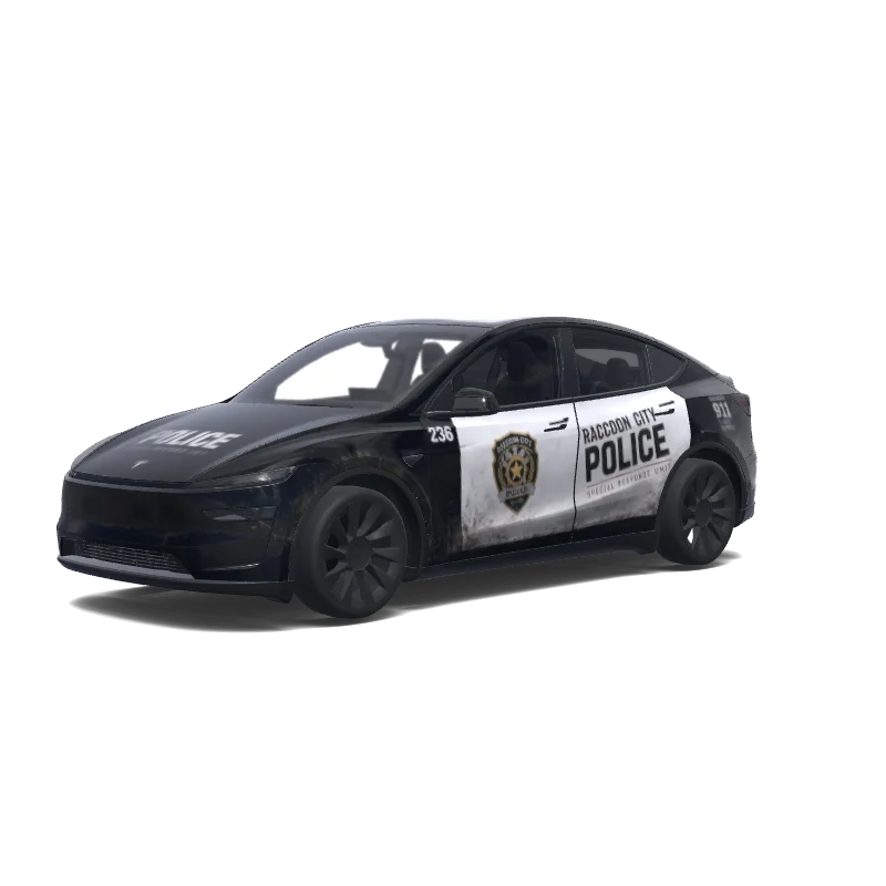 Tesla Model Y (2025+) wrap, 3D preview