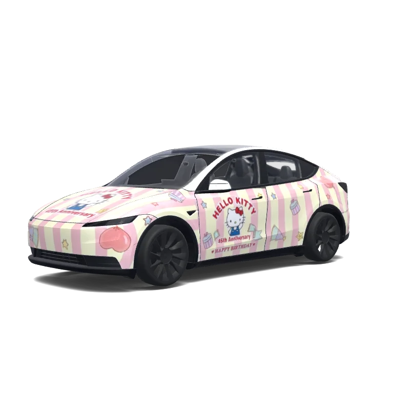 Tesla Model Y (2025+) wrap, 3D preview
