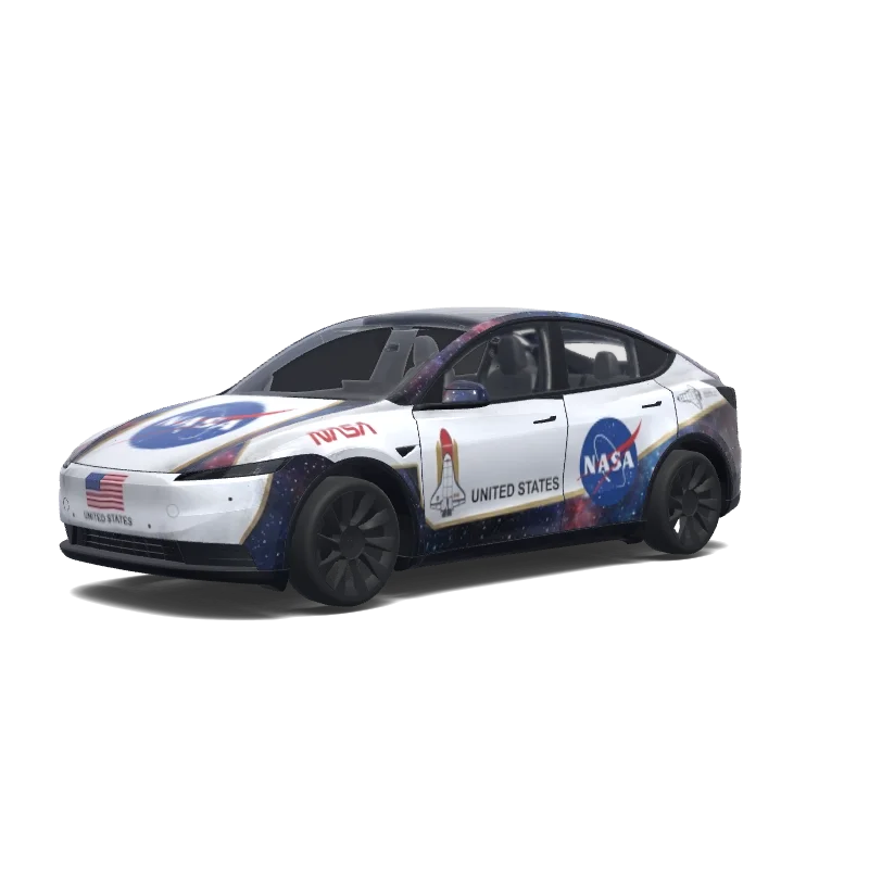 Tesla Model Y (2025+) wrap, 3D preview