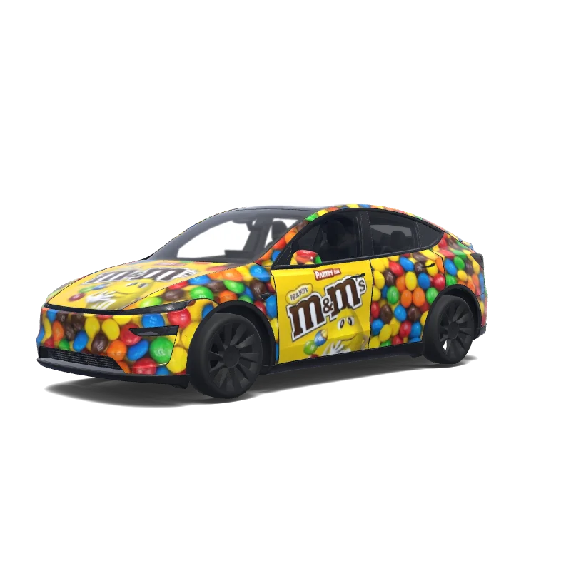 Tesla Model Y (2025+) wrap, 3D preview