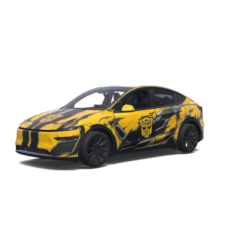 Tesla Model Y (2025+) wrap, 3D preview