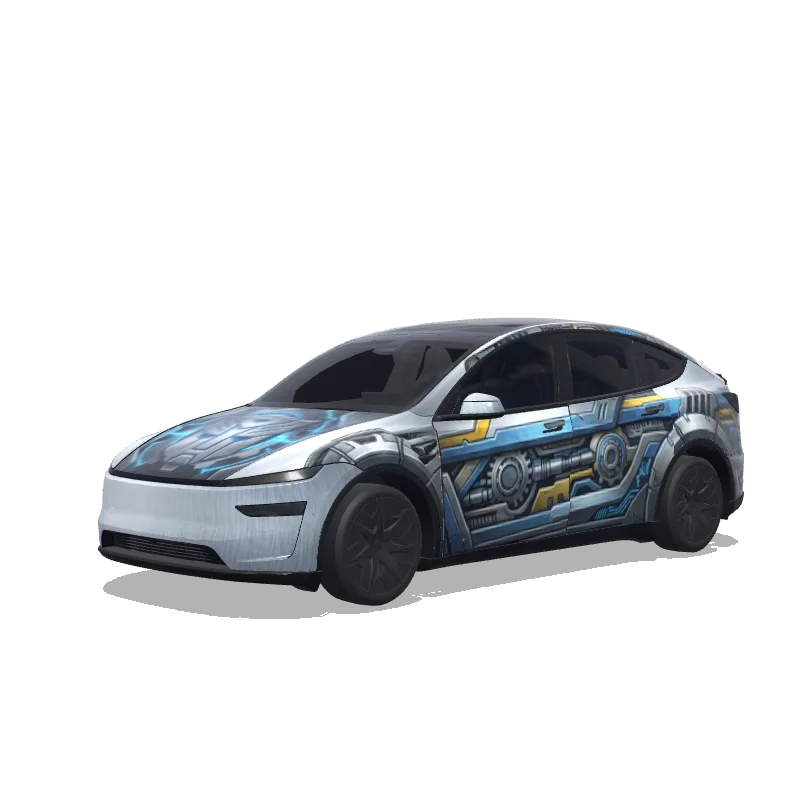 Tesla Model Y L wrap, 3D preview