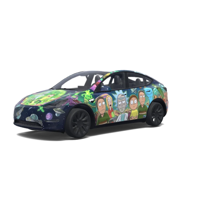Tesla Model Y wrap, 3D preview