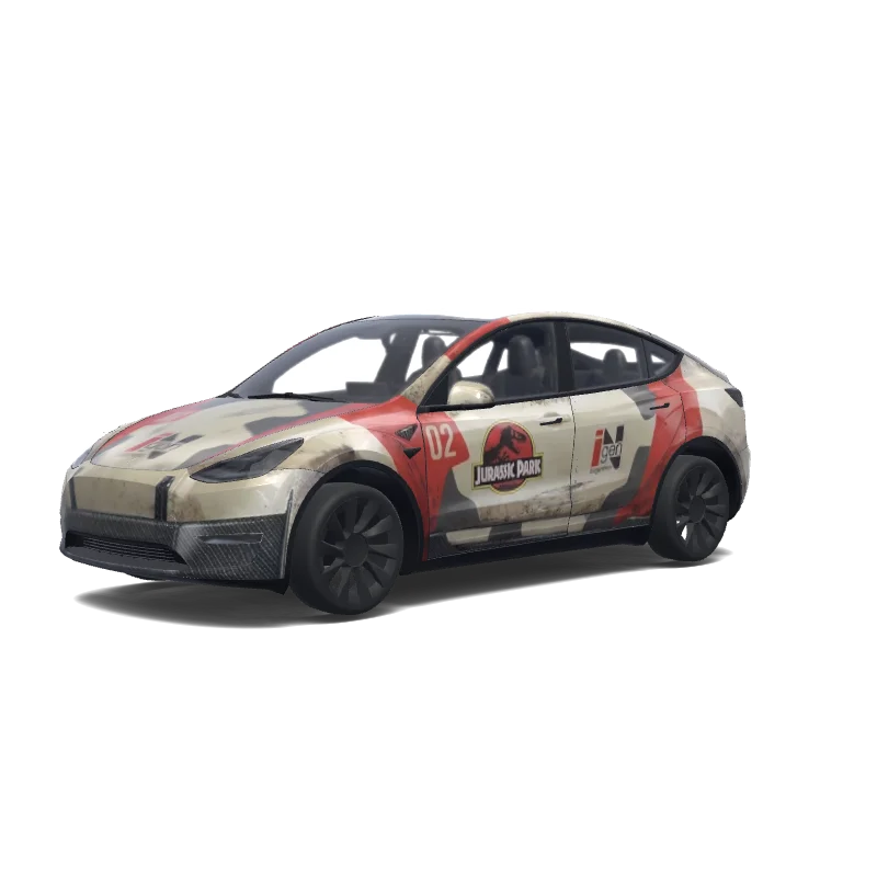 Tesla Model Y wrap, 3D preview